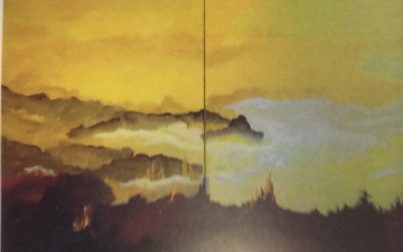 "YELLOW LANDSCAPE" 36x48x.75 Acrylics on Canvas SGLX