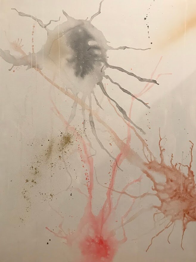 "KINETIC" 40x30x1.5 Watercolors on Gallery Canvas BSIX