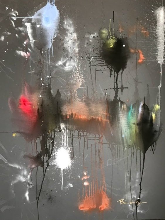 "FIREWORKS" 60x48x1.5 Acrylics on Canvas GTRX