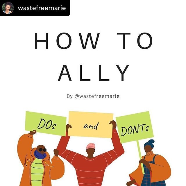 Thanks to @wastefreemarie for putting this guide together. &mdash;&mdash;&mdash;&mdash;-
{Posted @withregram}. @wastefreemarie DOs and DON&rsquo;Ts of how to ally

Reminder that ally should be used as a verb rather than a noun. 🗣

Please share and r