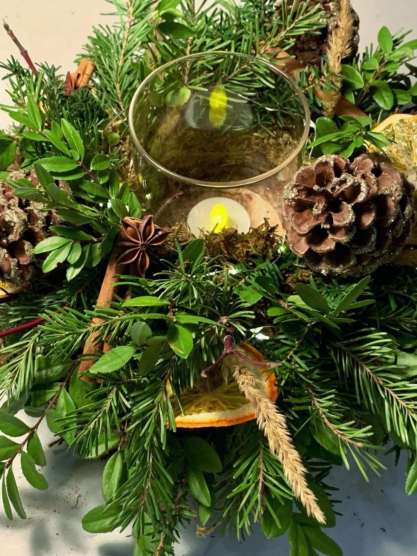 This Saturday at Canadian Tire in Invermere, the lovely Tara and I are hosting a Centerpiece workshop. I will be bringing piles of fresh greens, birch rounds and natural accents to build your centerpiece with. No experience necessary, just a little c