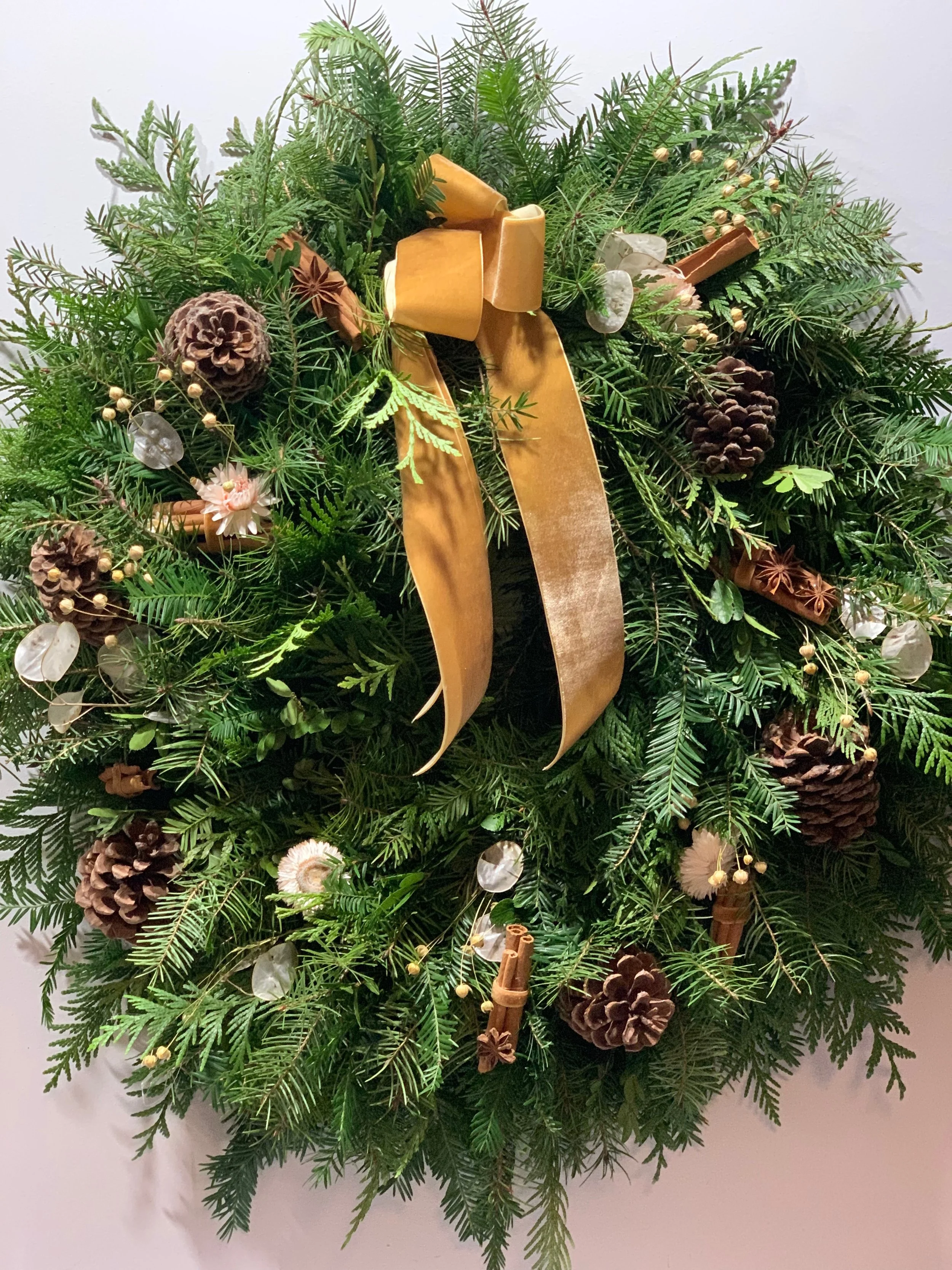 Christmas Wreath with Gold Ribbon.jpeg