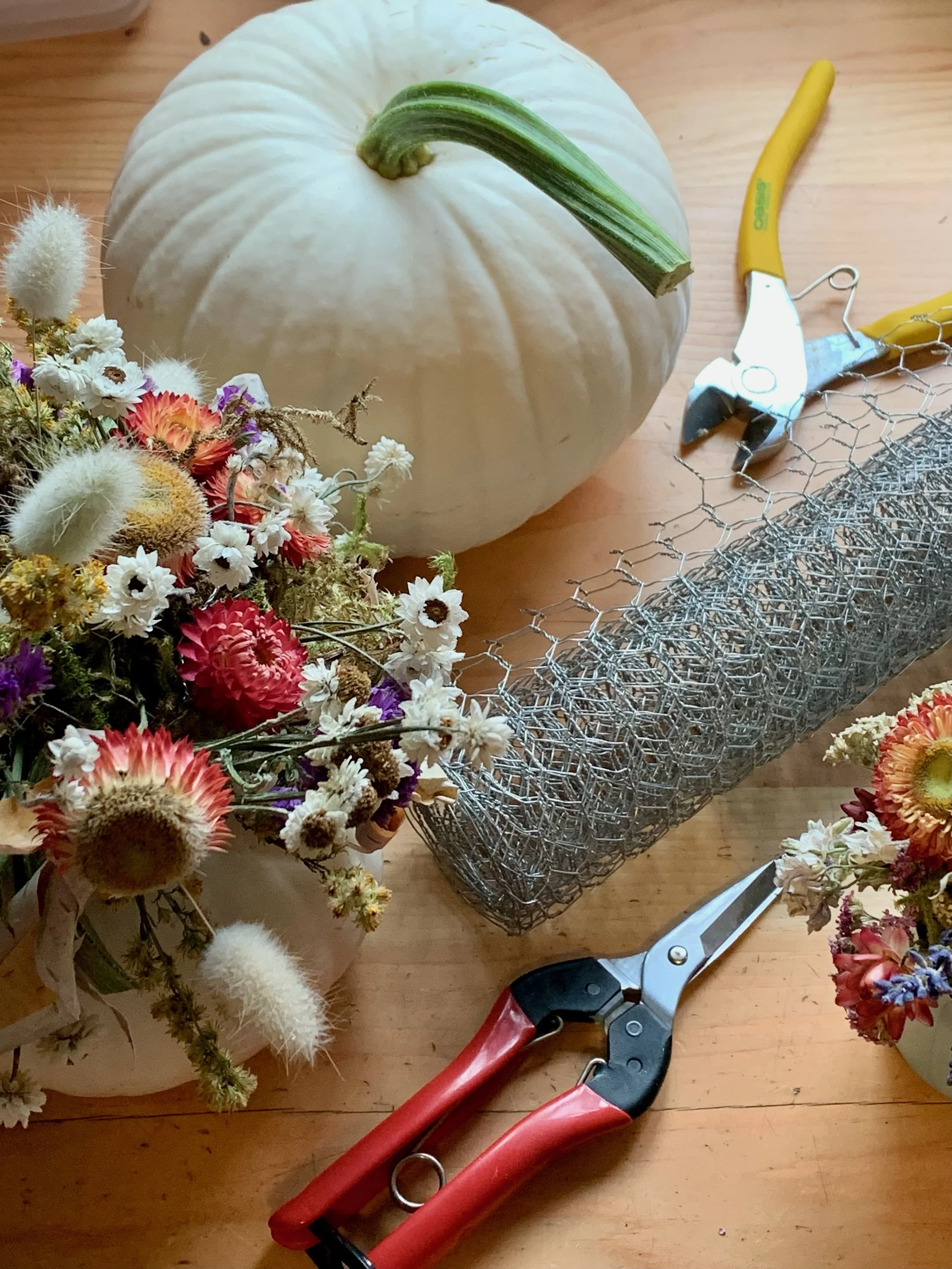 Dried Flower & White Pumpkin Fall Decor.JPEG