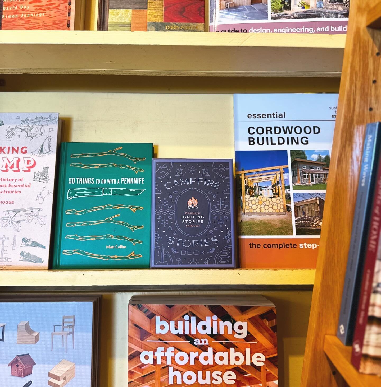 Whether you&rsquo;re building a house or building a campfire, @darvillsbookstore on Orcas Island has you covered! 🏕️ Thanks for carrying our card deck!