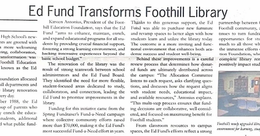 FHS Ed Fund in the Knightlife news!