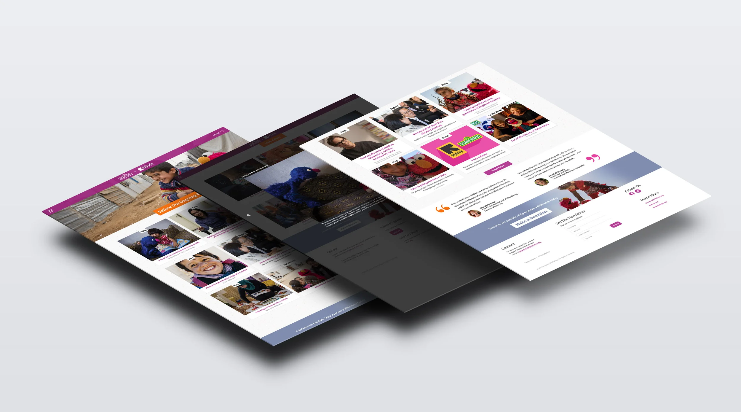 Sesame Street + IRC Digital Campaign  Role: UX Lead, Creative/Art Director