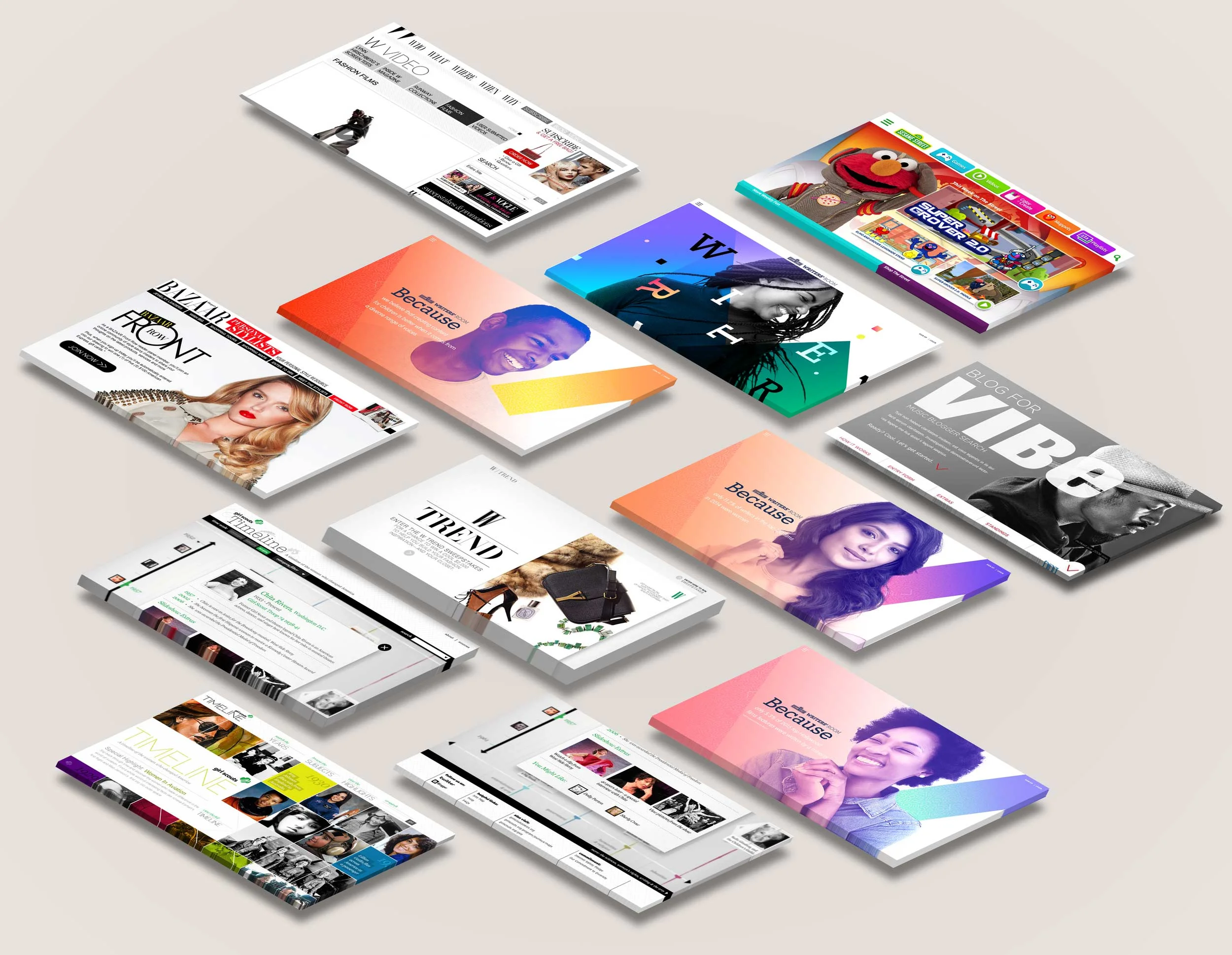 Various Projects, 2011 — 2017 Role: UX Lead/ Art Director