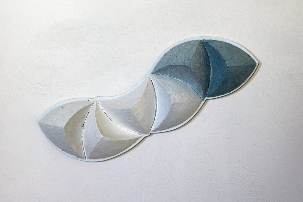 Chain, 2018, Cast cotton paper, 14” x 14” x 3.5” (Copy)
