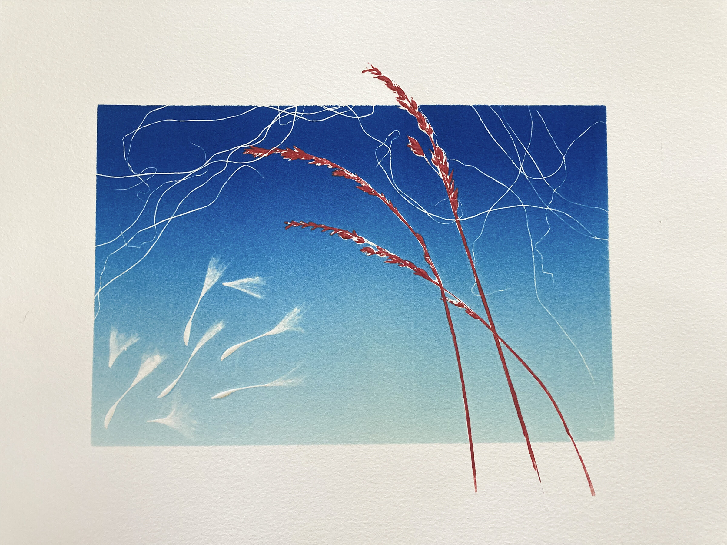 Prairie Sky 2 , 2021, Monoprint on BFK Rives