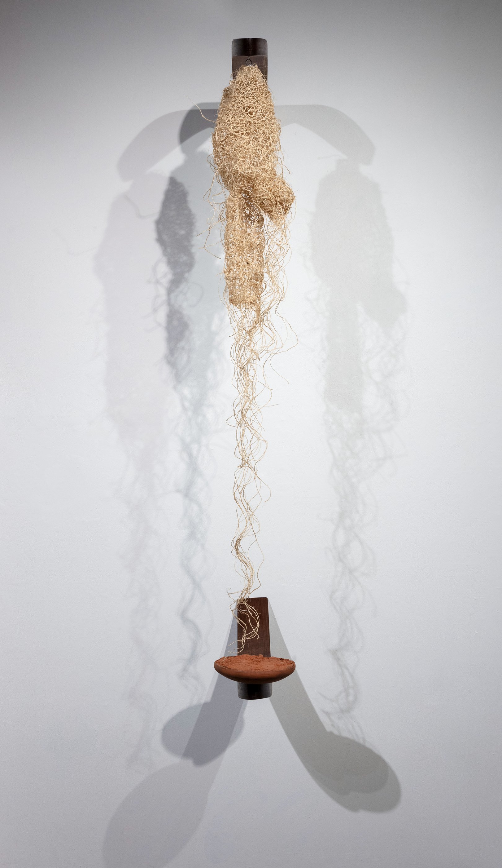 Prairie depths
2023
120”x 10” x 30”
Locally sourced clay, locally sourced walnut, bundling twine 
