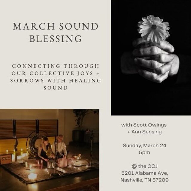 Please join us this Sunday for our monthly sound offering ✨✨✨