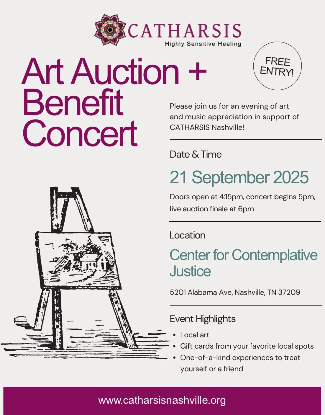 Catharsis Art Auction & Benefit Concert