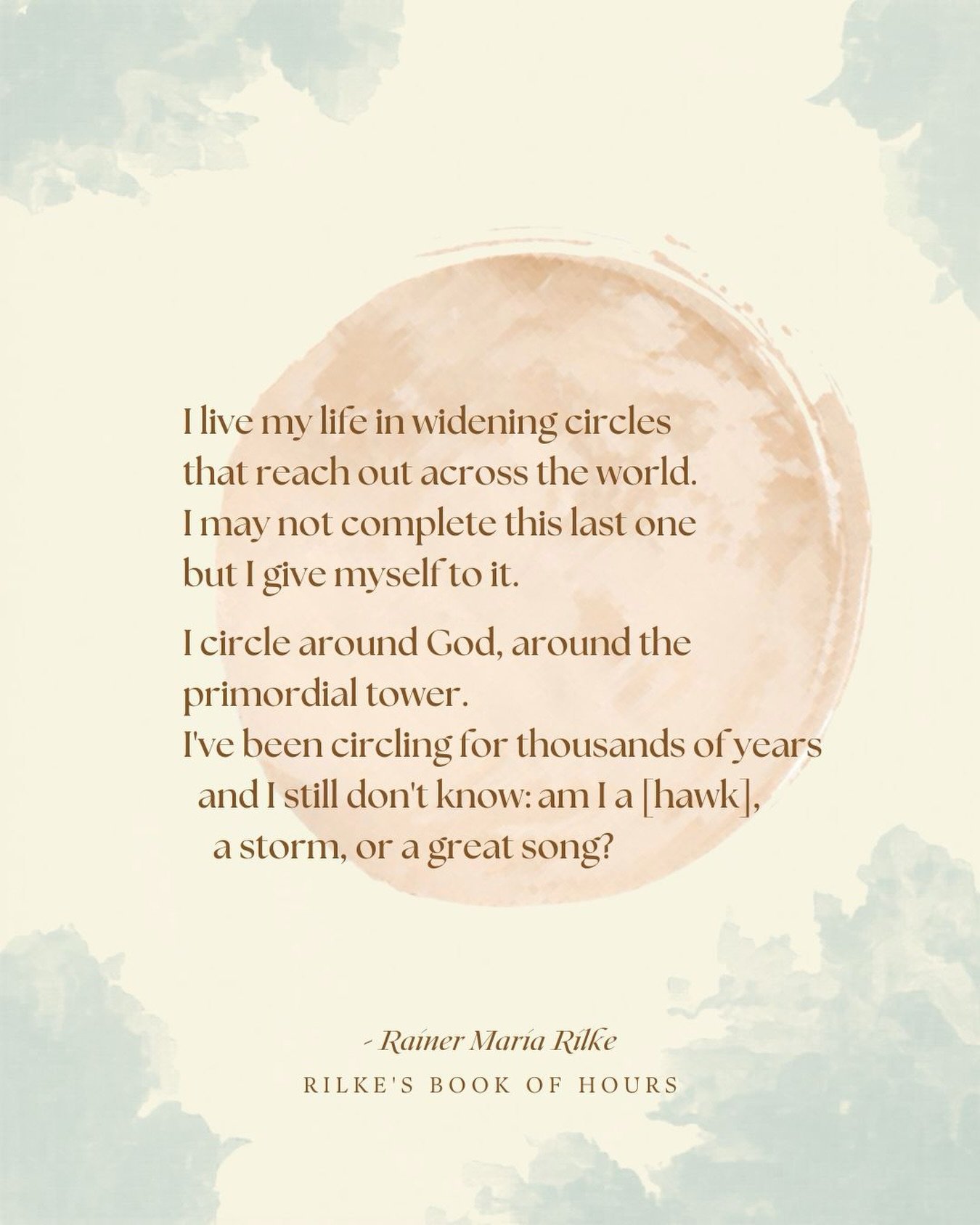 Spring contemplation from Rilke&rsquo;s Book of Hours ✨