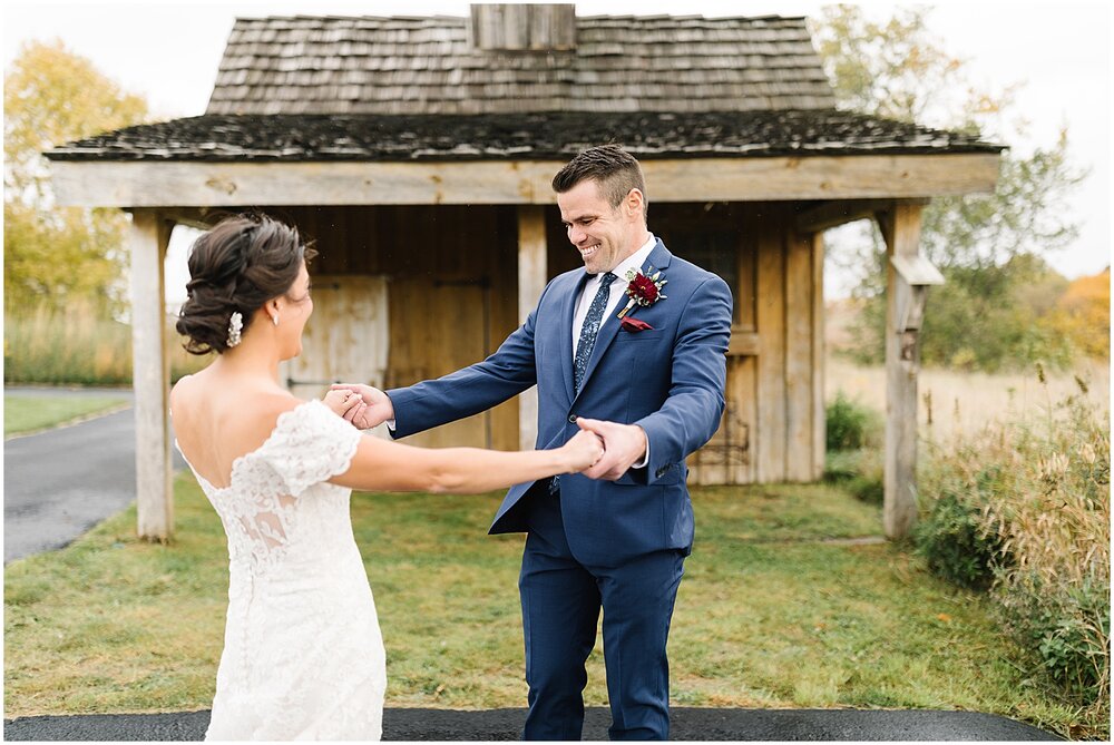  bride and groom’s first look 