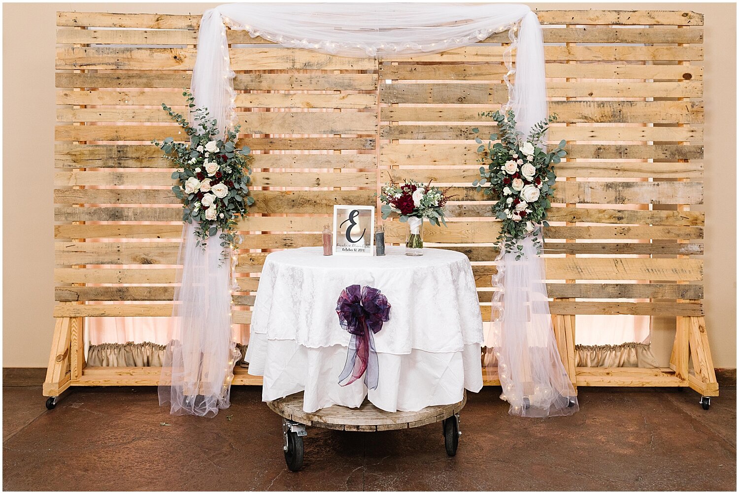  bride and groom’s sweet heart table 