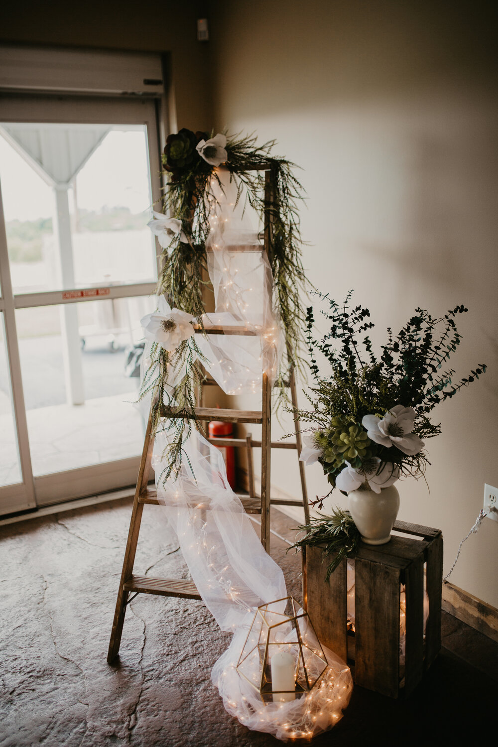  ladder wedding reception decor 