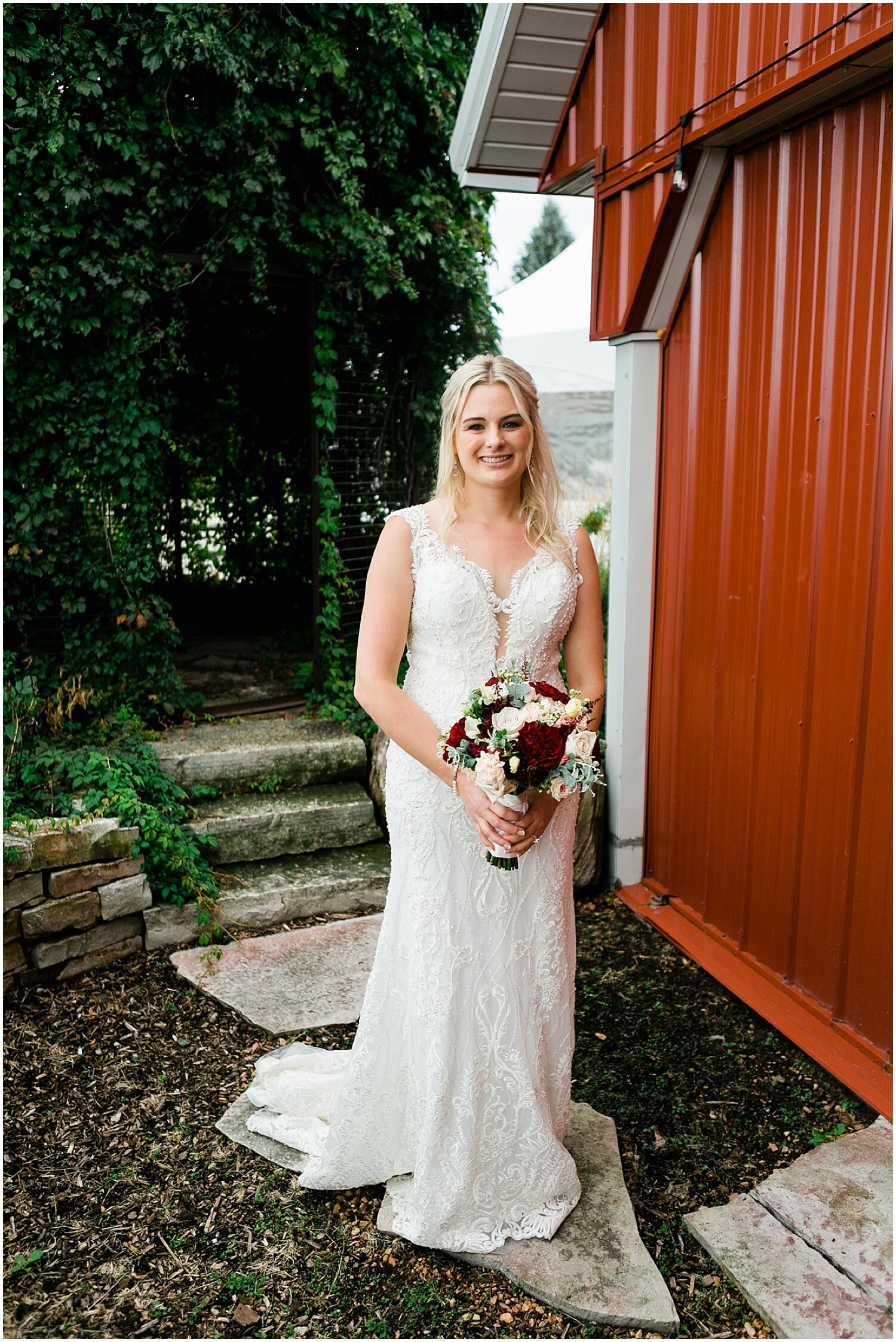  Bridal portrait at her wedding venue 