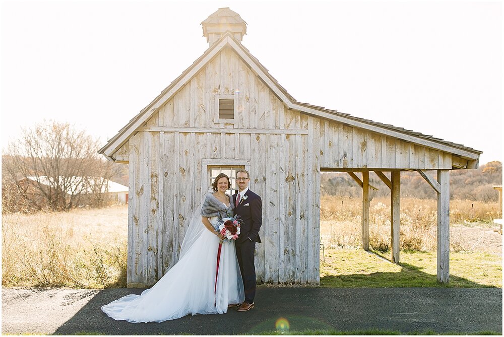  bride and groom at their wedding reception 