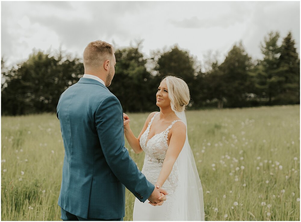  bride and groom dancing before their wedding 