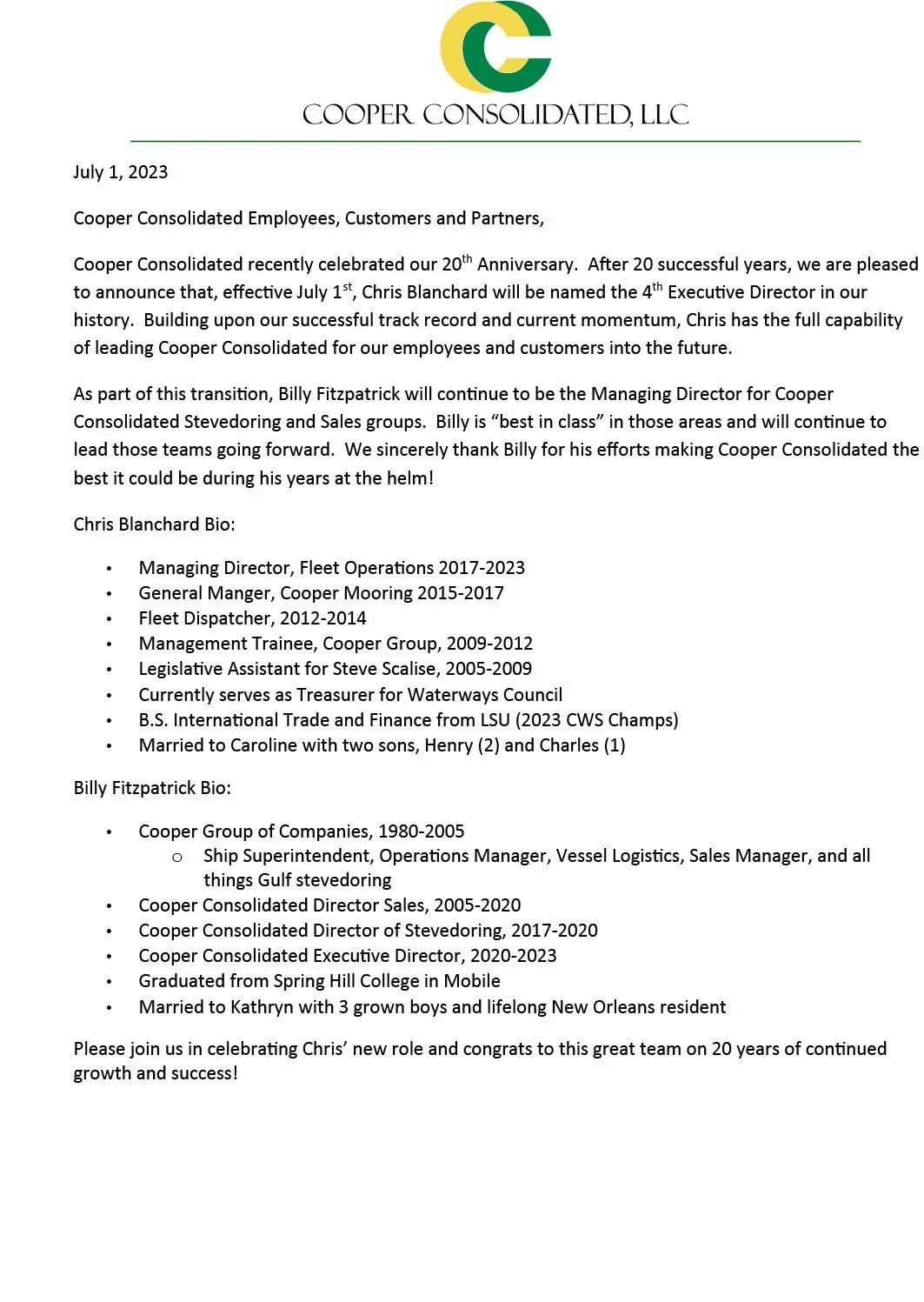 News — The Cooper Group