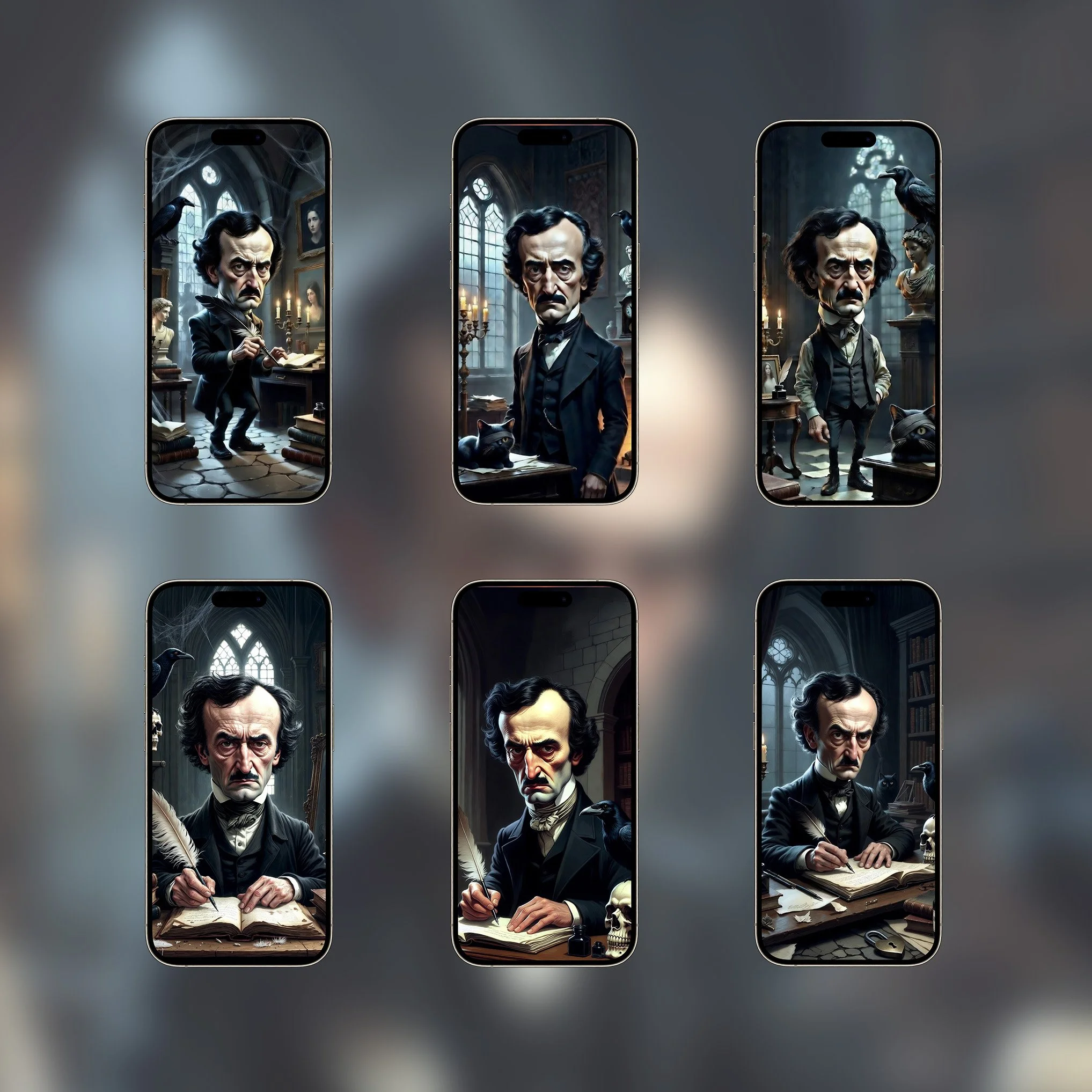 Edgar Allan Poe: From Character to Caricature (Spatial Wallpaper)