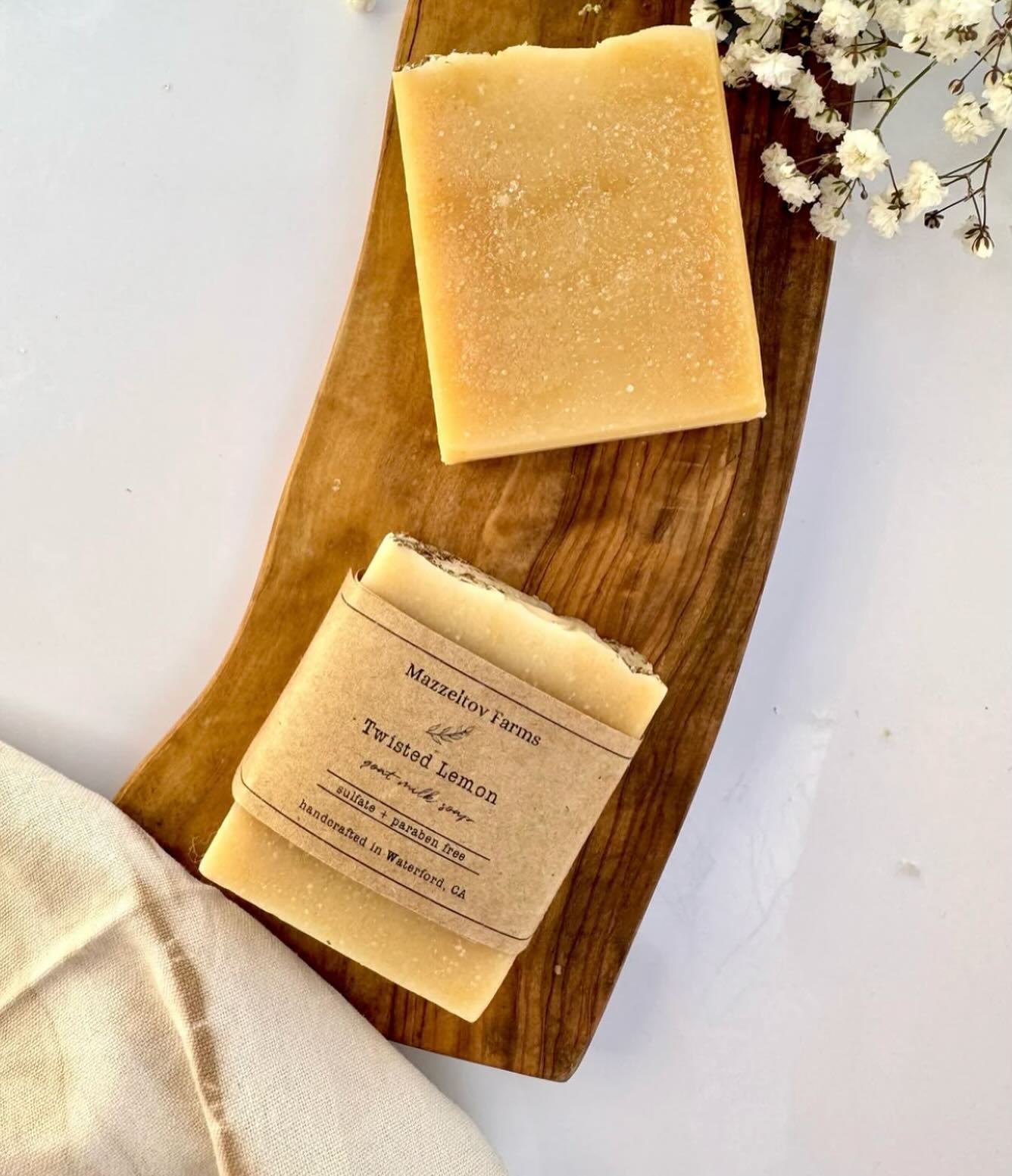 @mazzeltovfarmssoap is made from a tried and true recipe that includes six skin-loving oils and butters, that will leave your skin silky, smooth, and hydrated! Mazzeltov Farms Soap is made in small batches using fresh goats milk and you can certainly