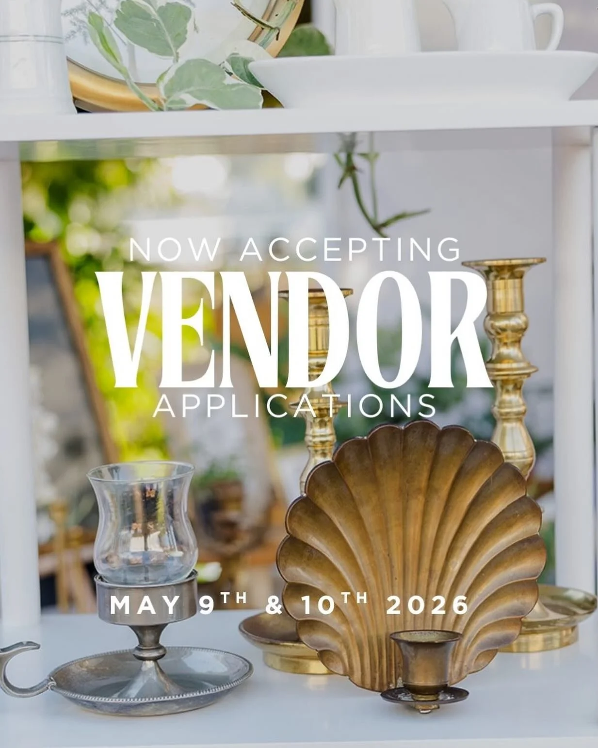 It's happening!! 
The Old Town Flea Market 
🗓️ May 9 &amp; 10, 2026
Vendor applications are NOW OPEN!
Tag your favorite small biz + apply through the link in our bio.