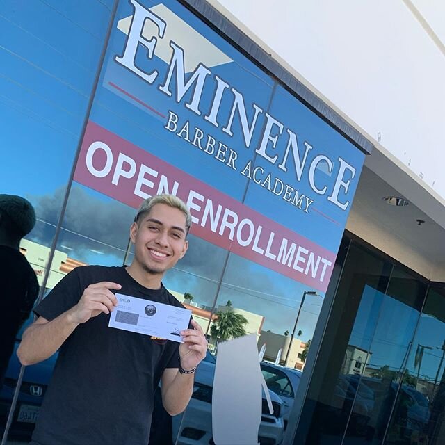 &ldquo;The way to get started is to quit talking and begin doing&rdquo; Congrats to Joel H. ✅💯💈💴 #eminencebarberacademy
#Ebafamily#eba#iebarberschools#barberstudent#riversideca#schoolofbarbering #calibarbers#barbercrossover #fulltinebarbers#partti