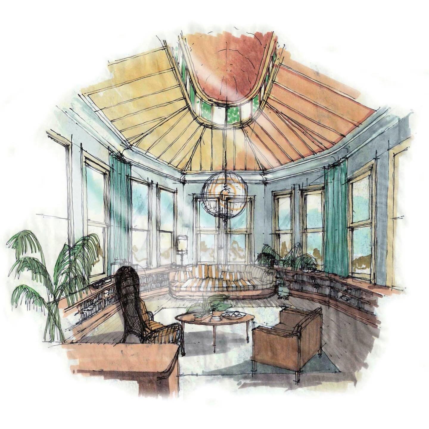 Under construction - the substantial renovation of a grand Herne Bay villa. The architects @pacstudio and clients are committed to creating something unique and beautifully crafted. 

Concept sketch by @pacstudio