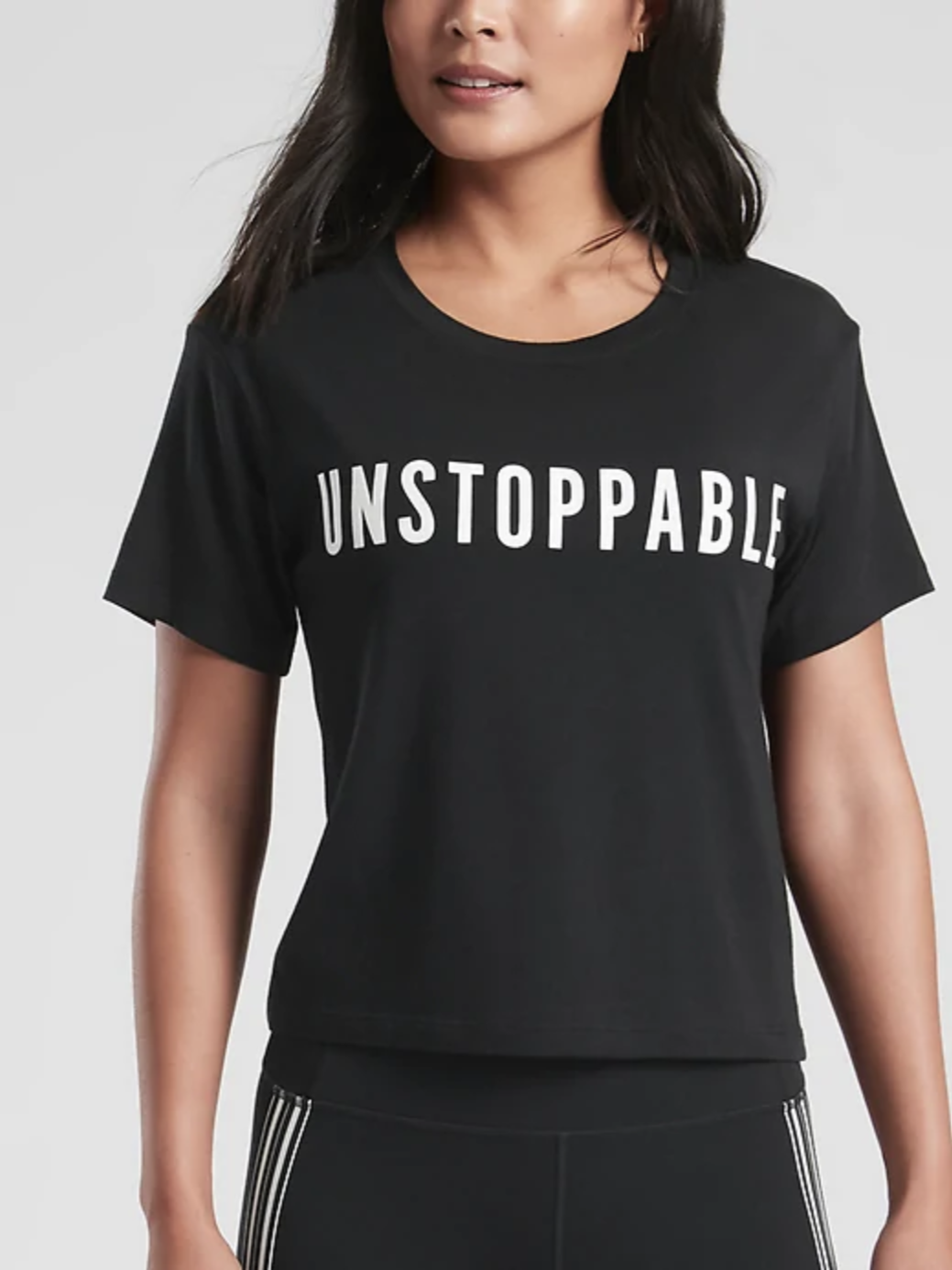 White-on-black raised silicon "unstoppable" graphic