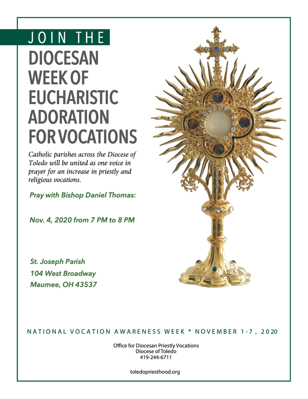 Diocese of Toledo Vocation Events — Toledo Priesthood