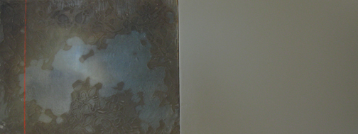   Untitled (diptych)   Oil, mineral pigment, beeswax on panel  11 x 22 in.  