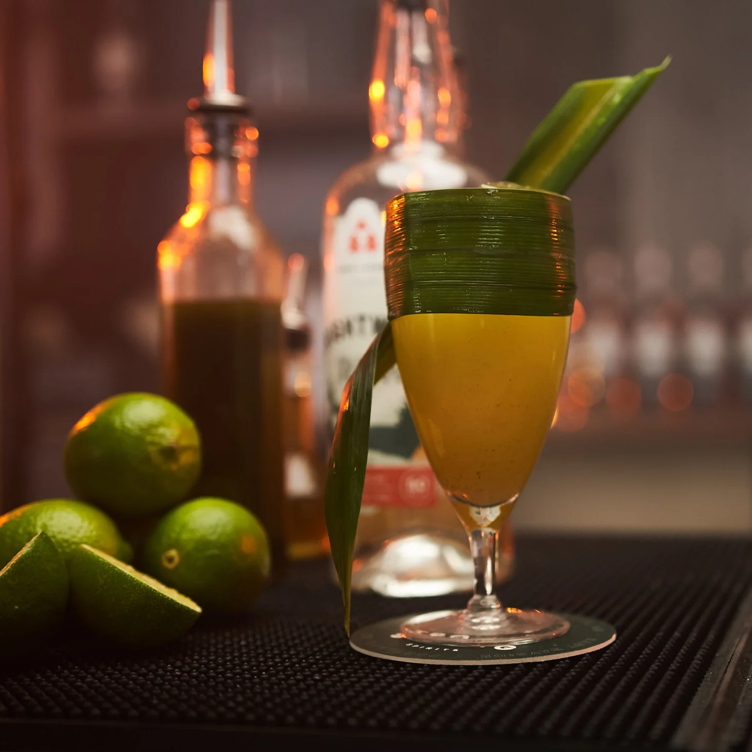 three of strong spirits, rum cocktail
