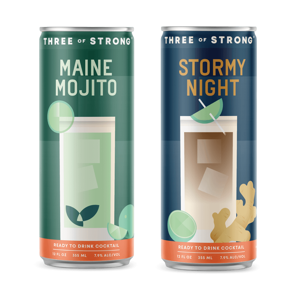 Ready To Drink Cocktails Three of Strong Spirits Maine Craft Rum