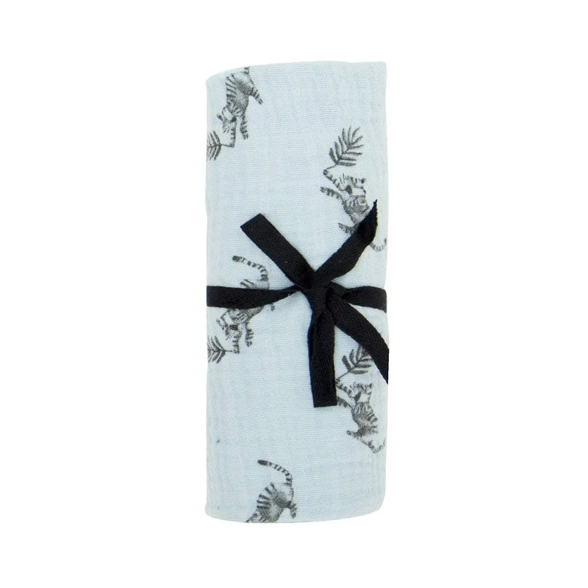 Bianca Swaddle Tiger light blue 110 x 110 cm - Rose in April
