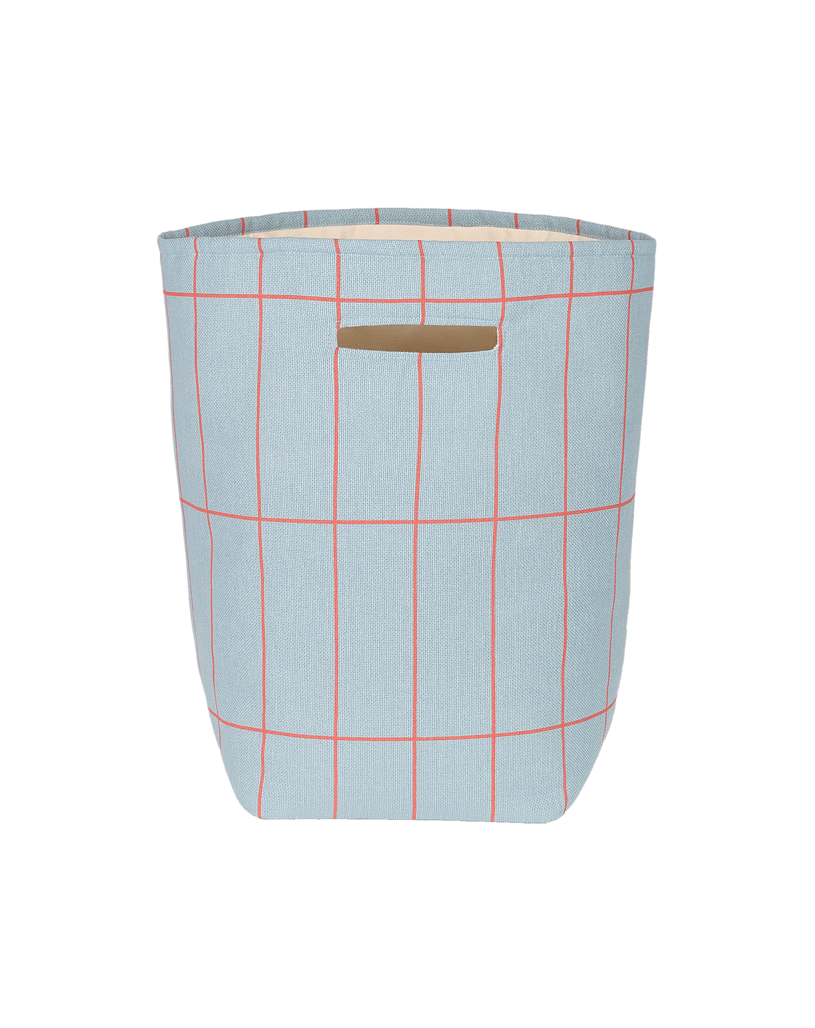 Large storage basket Vibes blue red grid . Nobodinoz