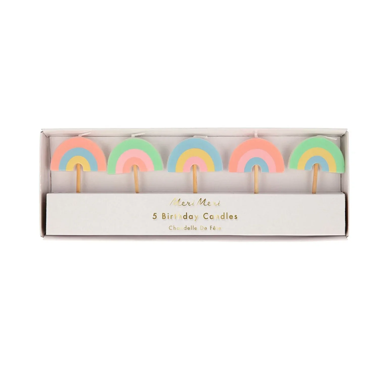 Meri Meri Rainbow Stripe Birthday Candles