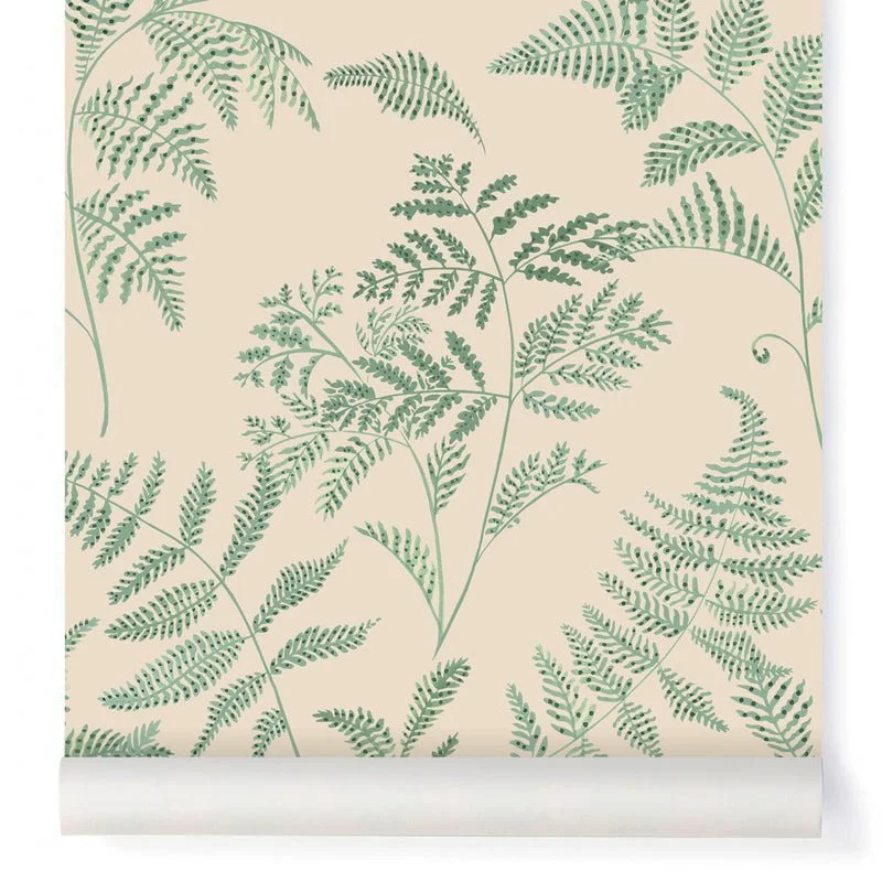 Beige Farn Tapete - Little Cabari | Inspiration Tales