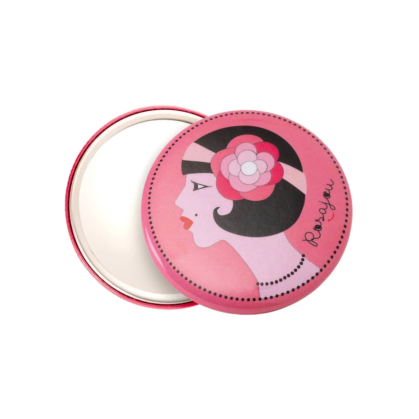 20s style pocket mirror - Rosajou