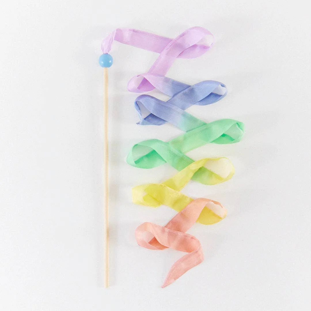 Soft Rainbow Gymnastics Streamer paster - Sarah's Silks