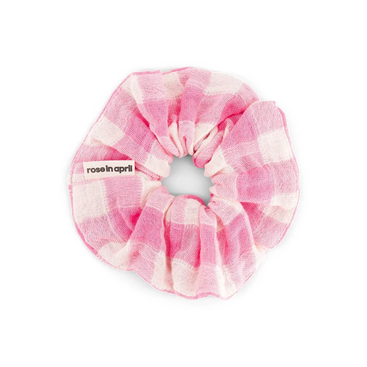 Scrunchie Vichy Neon - Rose in April