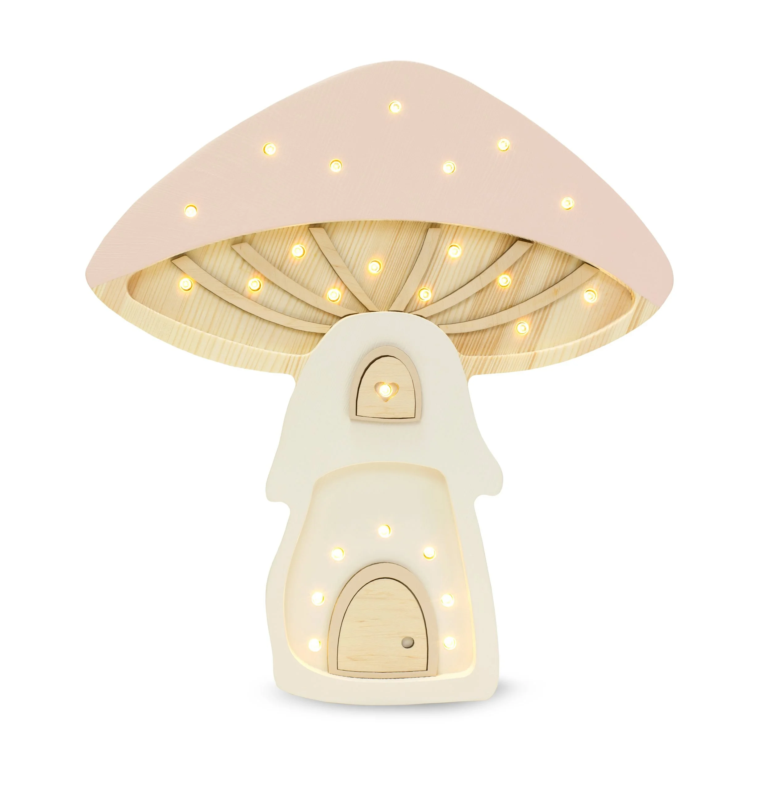 Marshmallow pink Mushroom House Lamp - Little Lights