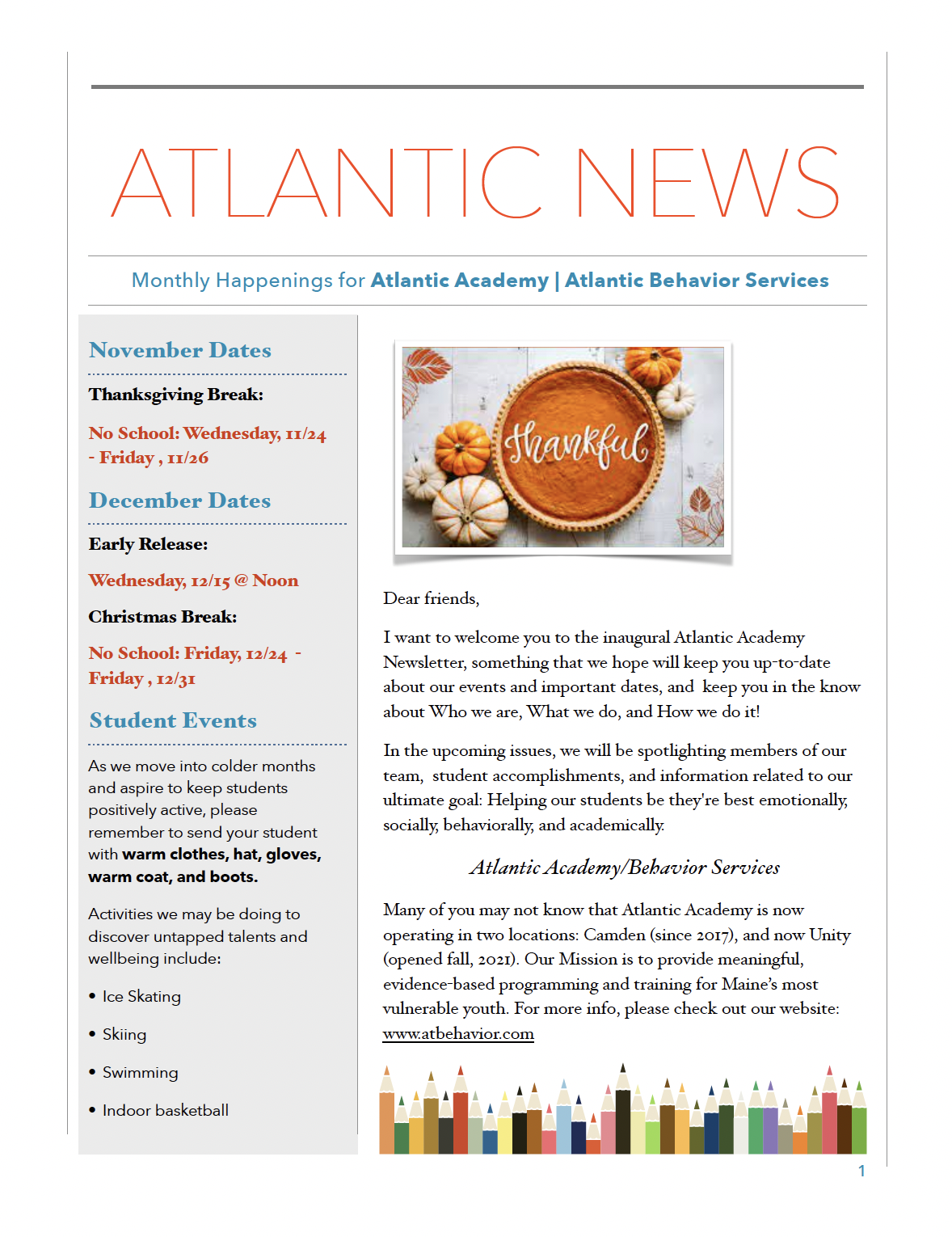 November 2021 Newsletter