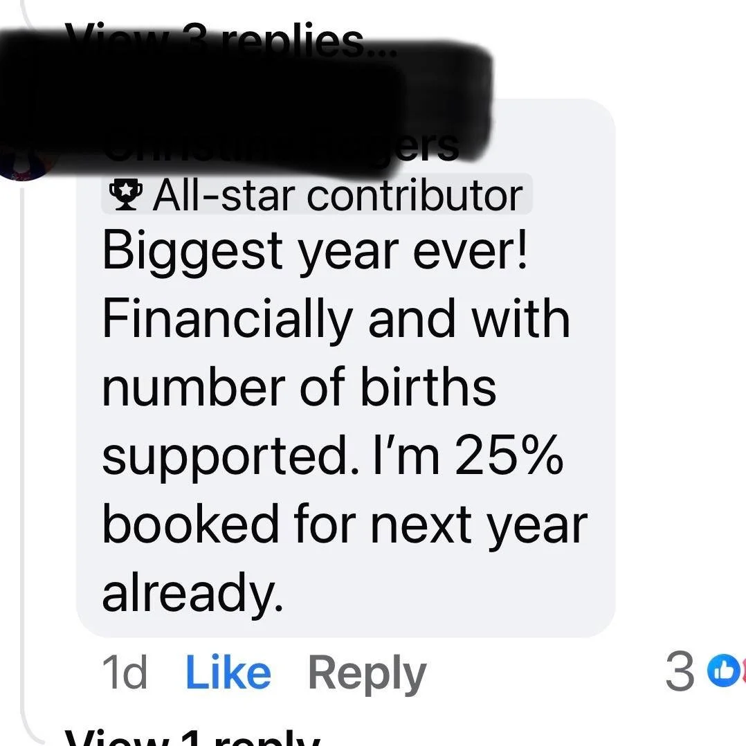 If you want to be sending me messages like this at the end of 2026, join My Doula Village now! 

As we kick off a new year, I want to invite you to become a part of My Doula Village because we have a lot of great things coming up this month like:

- 