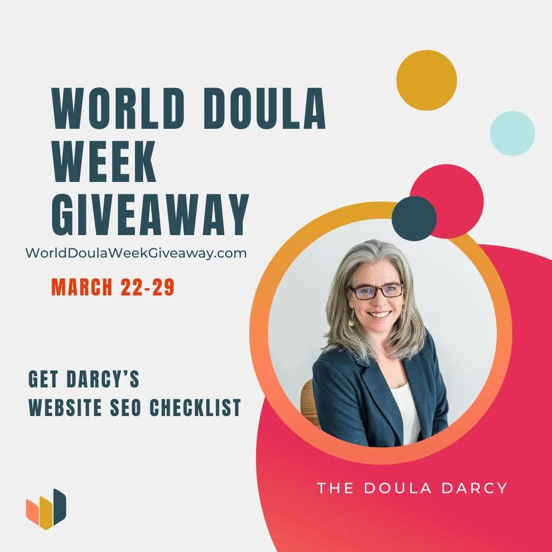 Don't forget to grab the 20+ free resources from doula educators, lactation professionals, and perinatal experts, all in one place, all free, all week long.

Included in the bundle is my Website SEO Checklist for Doulas

Doulas, this one's for you. 
