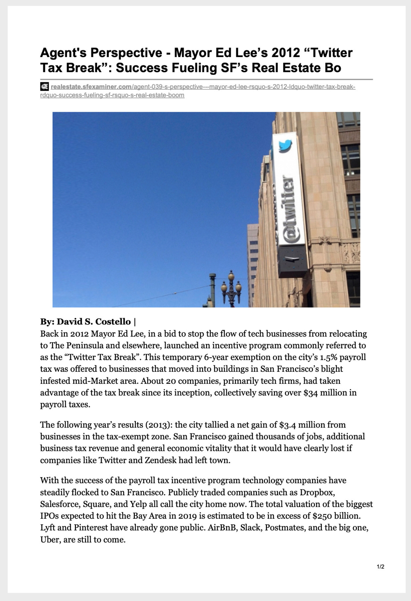 Deniz Kahramaner covered by SF Examiner