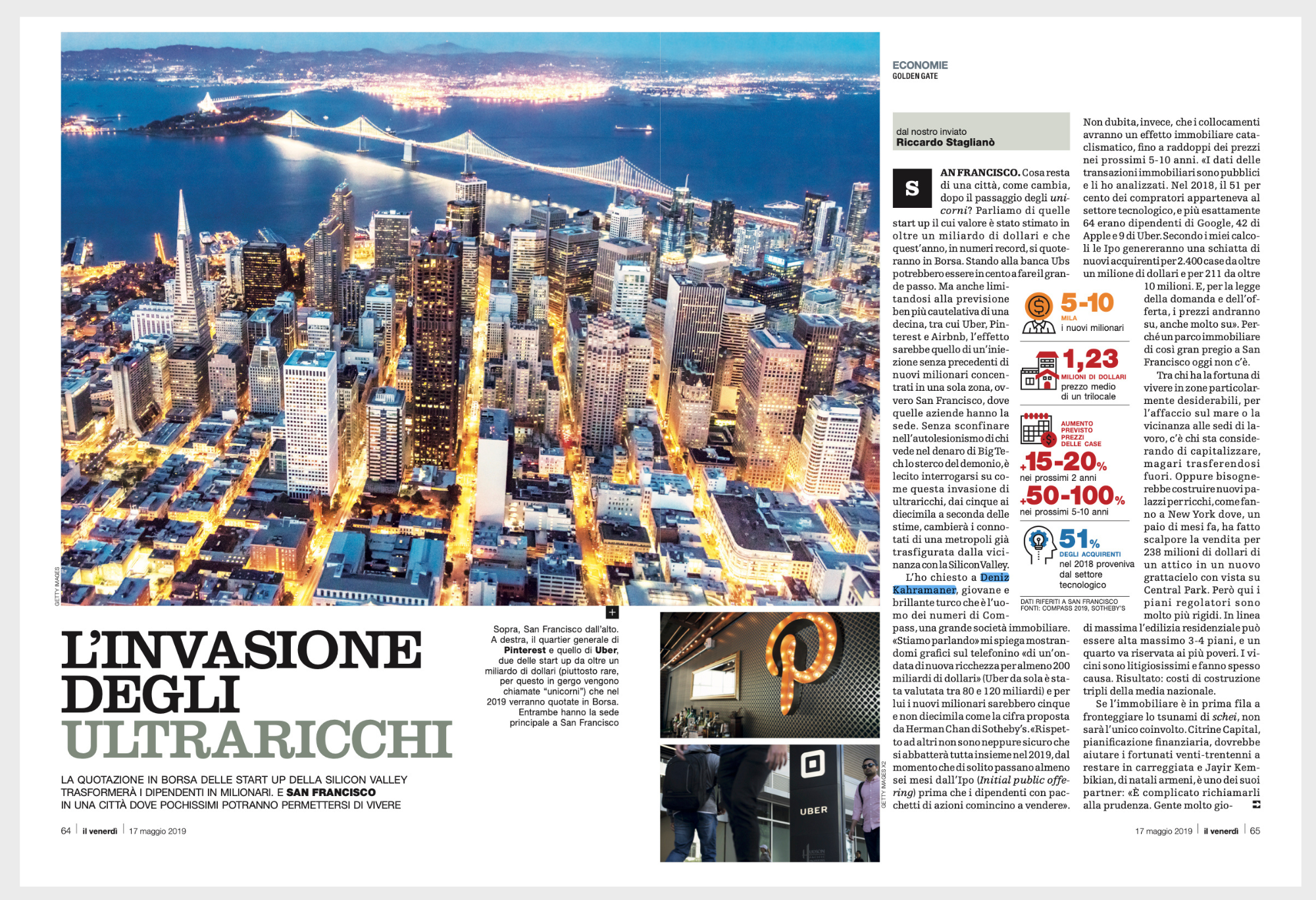 Deniz Kahramaner covered by la Repubblica