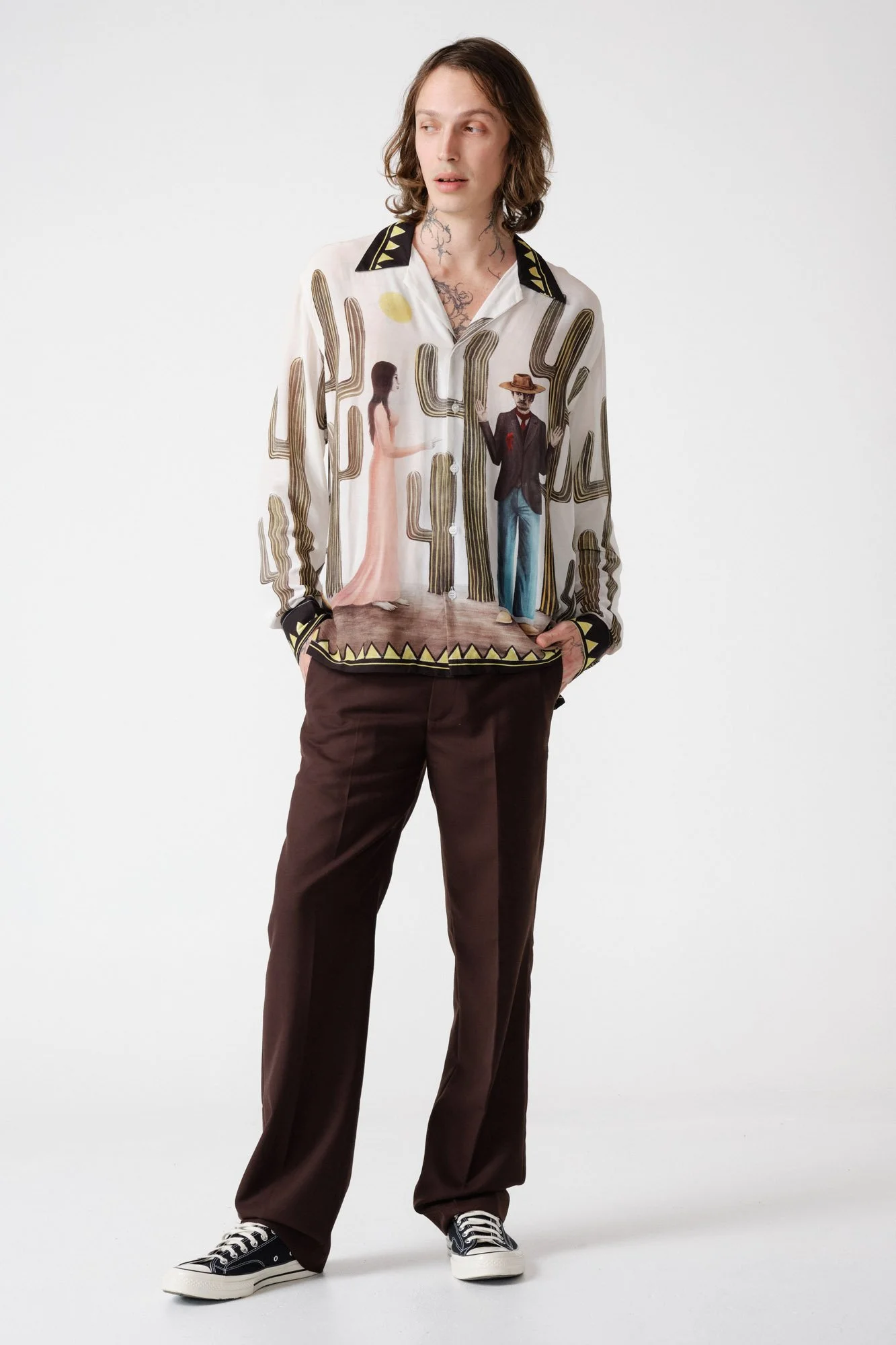 endless-joy-bang-bang-off-white-silk-rayon-long-sleeve-shirt-model-relaxed-full-body