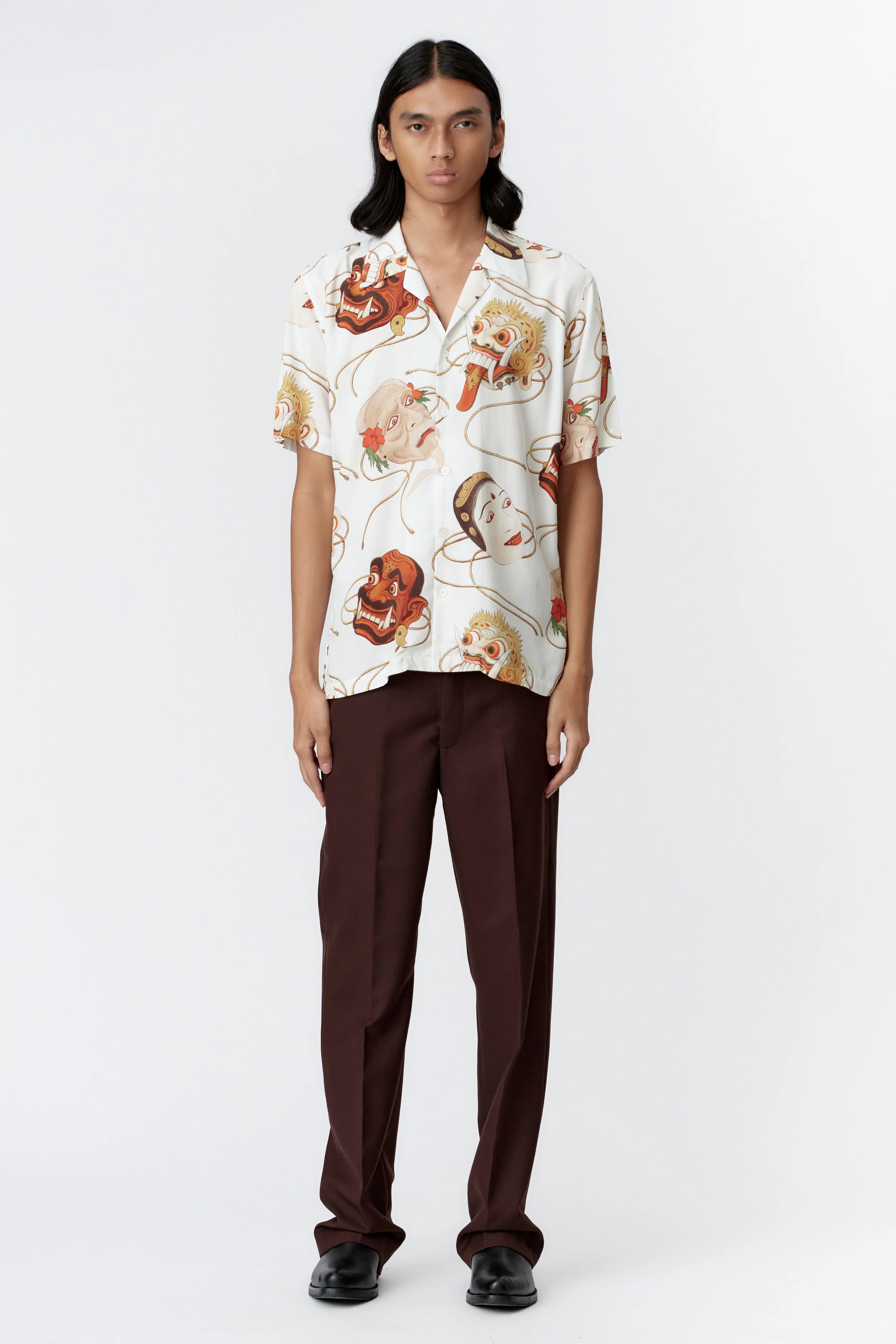 TOPENG WHITE MODAL SHORT SLEEVE SHIRT