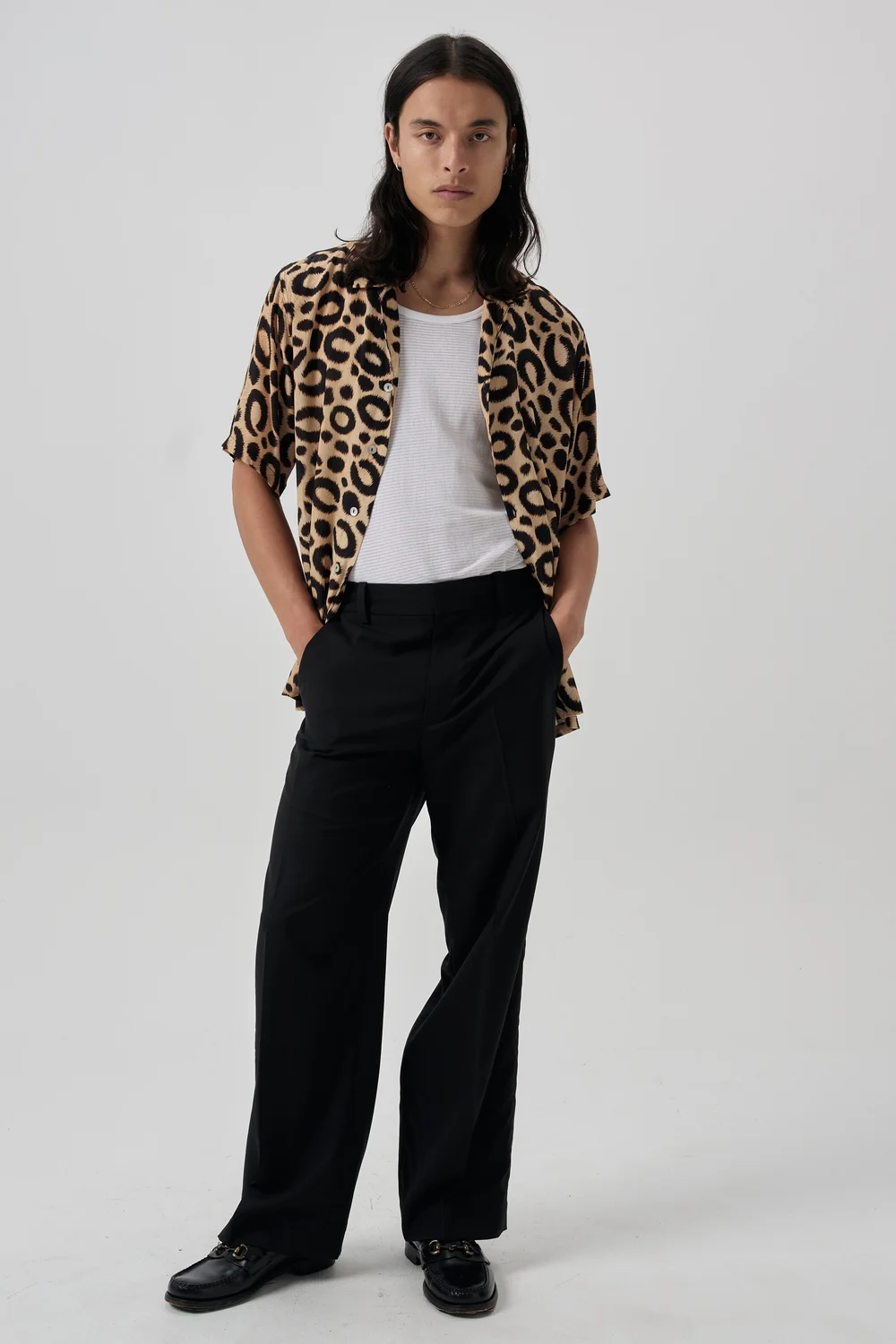 HAHIYOR Women's Leopard Print Short Sleeve Top - Casual Crewneck Tee For Summer & Spring
